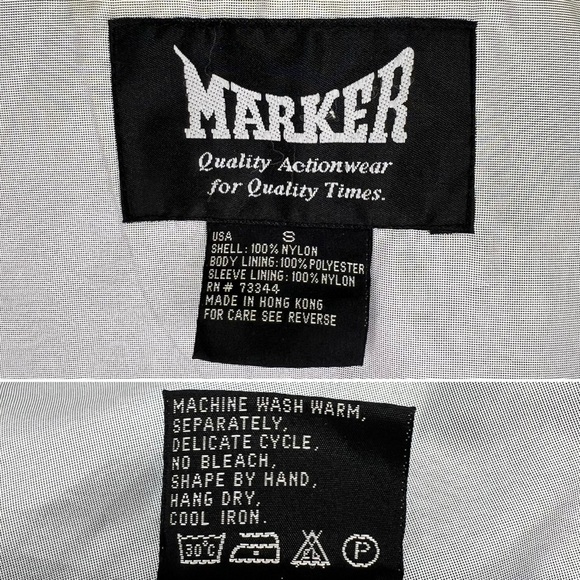 Vintage Marker Windbreaker Jacket 80s 90s Blue Green *Women’s* Size Medium Vtg - Picture 7 of 10